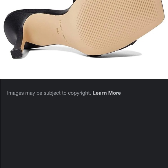 NIB Marc Fisher Womens Darasa Black Woven braided Slip On square toe sandal - Picture 6 of 7